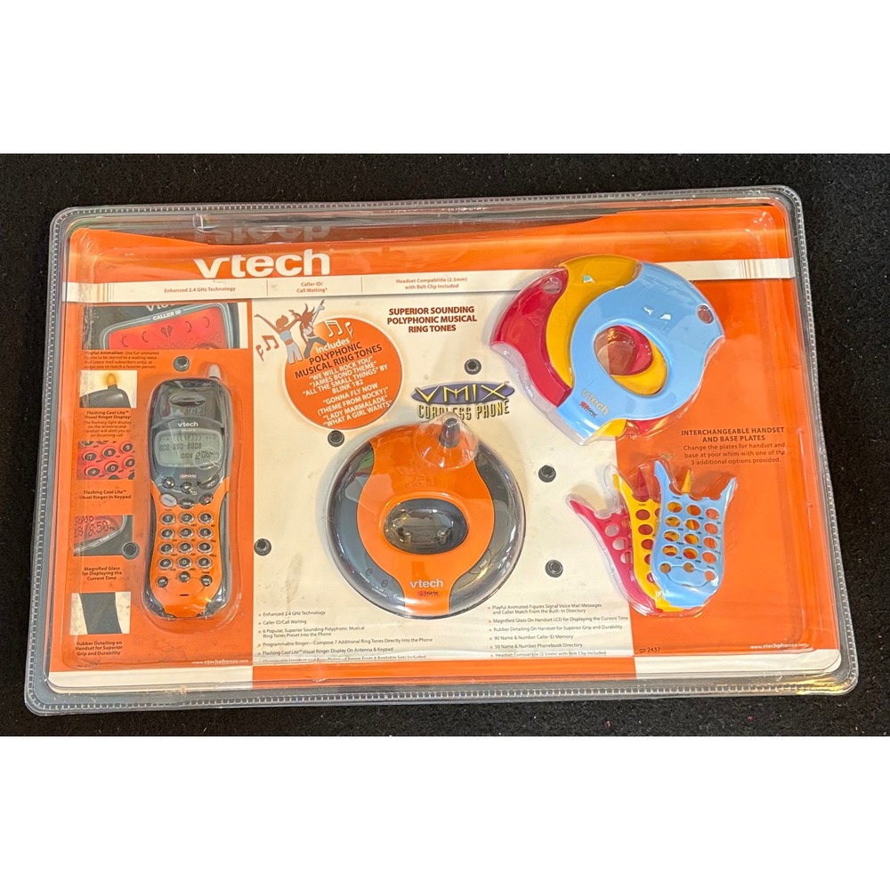 Vtech V.Mix GZ2437 Cordless Phone 2.4GHz Polyphonic Ringtones New Sealed Orange